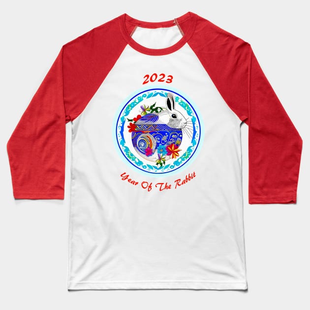 Lunar New Year 2023 Rabbit Baseball T-Shirt by 2HivelysArt